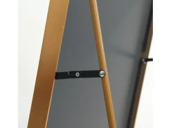 Espelho de corpo inteiro arqueado, 162 x 53 cm, corpo inteiro, fixado na parede, espelho de chão, para sala de estar, dourado