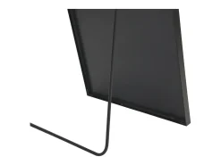 Espelho de corpo inteiro arqueado, 162 x 53 cm, corpo inteiro, fixado na parede, espelho de chão, para sala de estar, preto