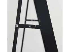 Espelho de corpo inteiro arqueado, 162 x 53 cm, corpo inteiro, fixado na parede, espelho de chão, para sala de estar, preto