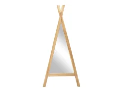 Espelho de criança estilo tenda em madeira de teca - L. 55 x A. 120 cm - Natural - BATAM
