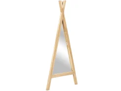 Espelho de criança estilo tenda em madeira de teca - L. 55 x A. 120 cm - Natural - BATAM