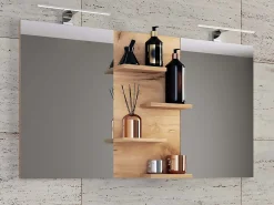 Espelho de móveis de banheiro Budasi Carvalho mel 0