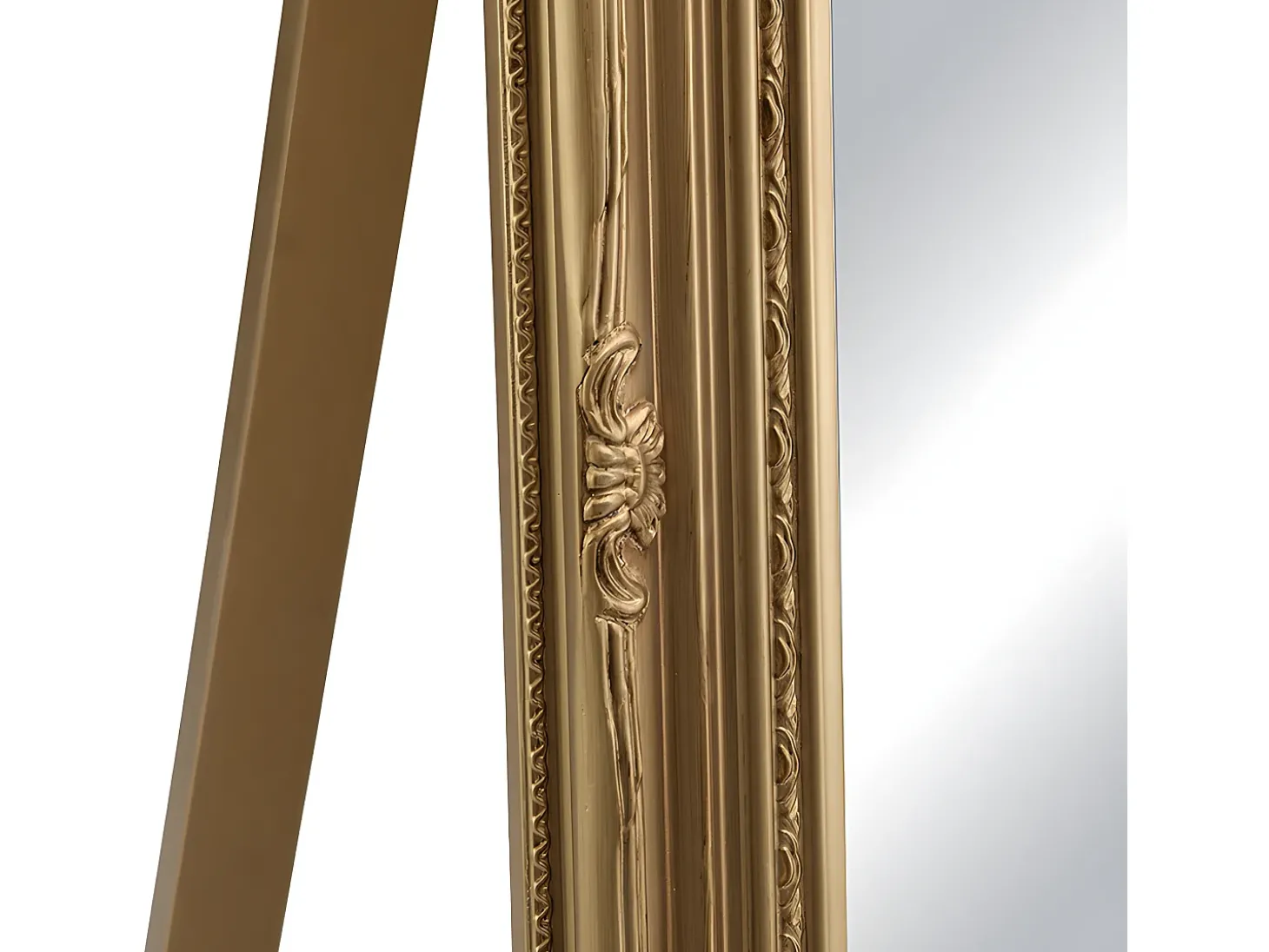 Espelho de pé com molduras HONORE - Madeira de eucalipto - 50 x 170 cm - Dourado