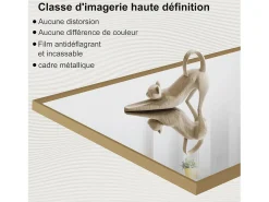 Espelho de pé retangular 164×54 cm com moldura dourada – Design minimalista e moderno
