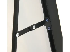 Espelho de pé retangular com moldura em metal HD Espelho de pé grande para sala de estar, quarto e closet Espelho preto 140x40cm