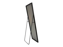 Espelho de pé retangular com moldura em metal HD Espelho de pé grande para sala de estar, quarto e closet Espelho preto 165x60cm