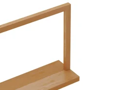 Espelho de parede com prateleira madeira carvalho C120 x A50 cm natural JIAO