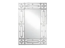 Espelho de parede desestruturado em inox - C 120 x A 80 cm - Prateado - LOAYE