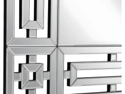 Espelho de parede desestruturado em inox - C 120 x A 80 cm - Prateado - LOAYE