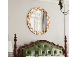 Espelho de parede grande, espelho decorativo de parede, decoração, espelhos de parede decorativos, design para banheiro, quarto, 80x80cm