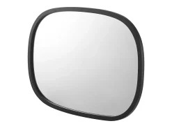 Espelho de parede oval 70 x 50 cm preto fosco 03_0007896