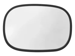 Espelho de parede oval 70 x 50 cm preto fosco 03_0007896