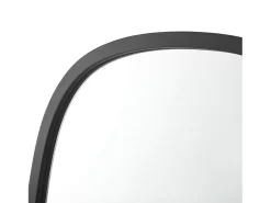 Espelho de parede oval 70 x 50 cm preto fosco 03_0007896