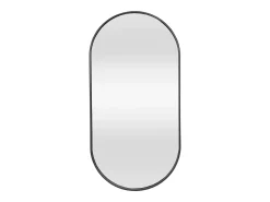 Espelho de parede oval 30 x 60 cm preto fosco 03_0007952