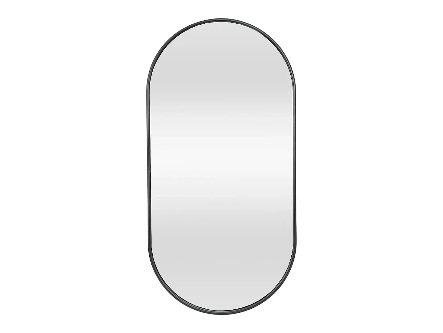 Espelho de parede oval 30 x 60 cm preto fosco 03_0007952