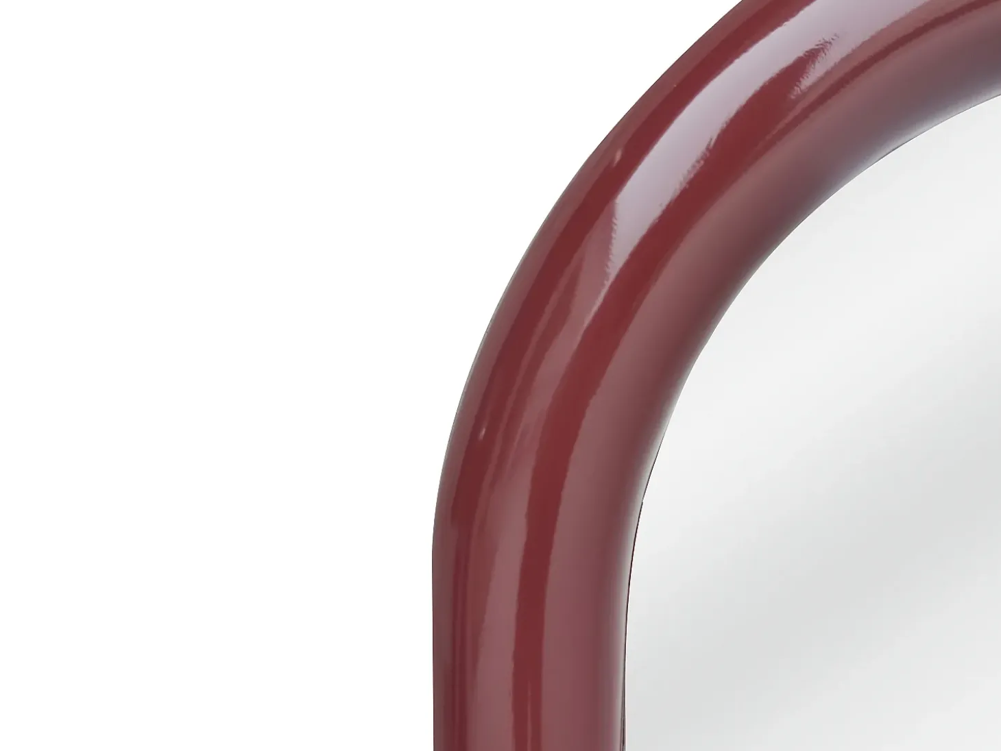 Espelho de parede oval em madeira de paulównia, L. 60 x A. 105 cm, Castanho, YALMA