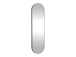 Espelho de parede oval em metal - C. 40 x A. 140 cm - Preto - ONIKAL.