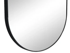 Espelho de parede oval em metal - C. 40 x A. 140 cm - Preto - ONIKAL.