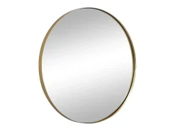 Espelho de parede redondo em metal - D.80 cm - Dourado - JAFFREL