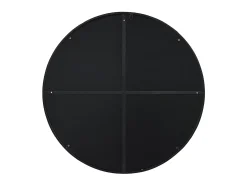 Espelho de parede redondo em metal - D.80 cm - Preto - JAFFREL