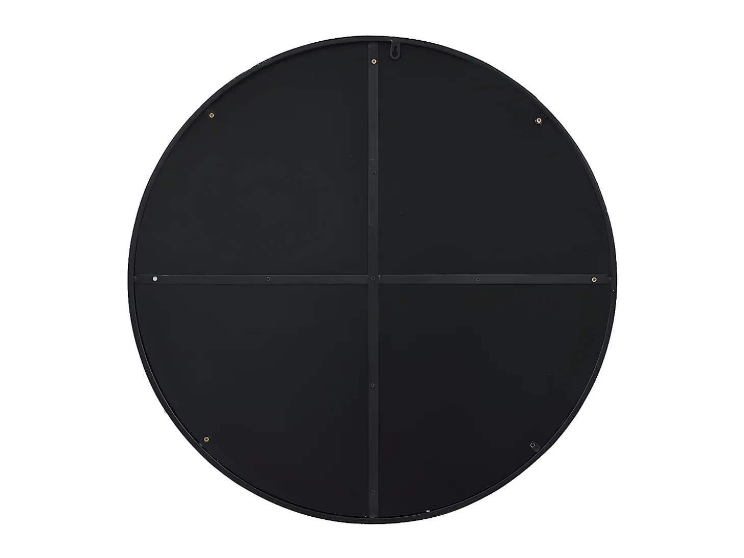 Espelho de parede redondo em metal - D.80 cm - Preto - JAFFREL