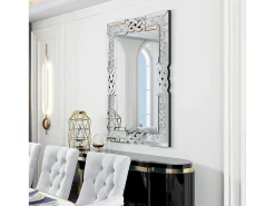 Espelho decorativo grande para sala de estar, espelho retangular decorativo de parede, espelhos de parede de designer 100x70cm