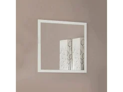 Espelho Dmancon, espelho de banheiro, 100% fabricado na Itália, 60x2h60 cm, branco brilhante