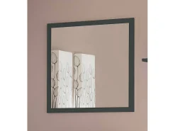 Espelho Dmancon, espelho de banheiro, 100% fabricado na Itália, 60x2h60 cm, antracite brilhante