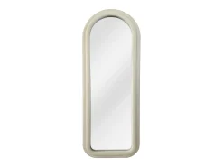 Espelho em arco de veludo, L. 60 x H. 160 cm, Creme RISALI