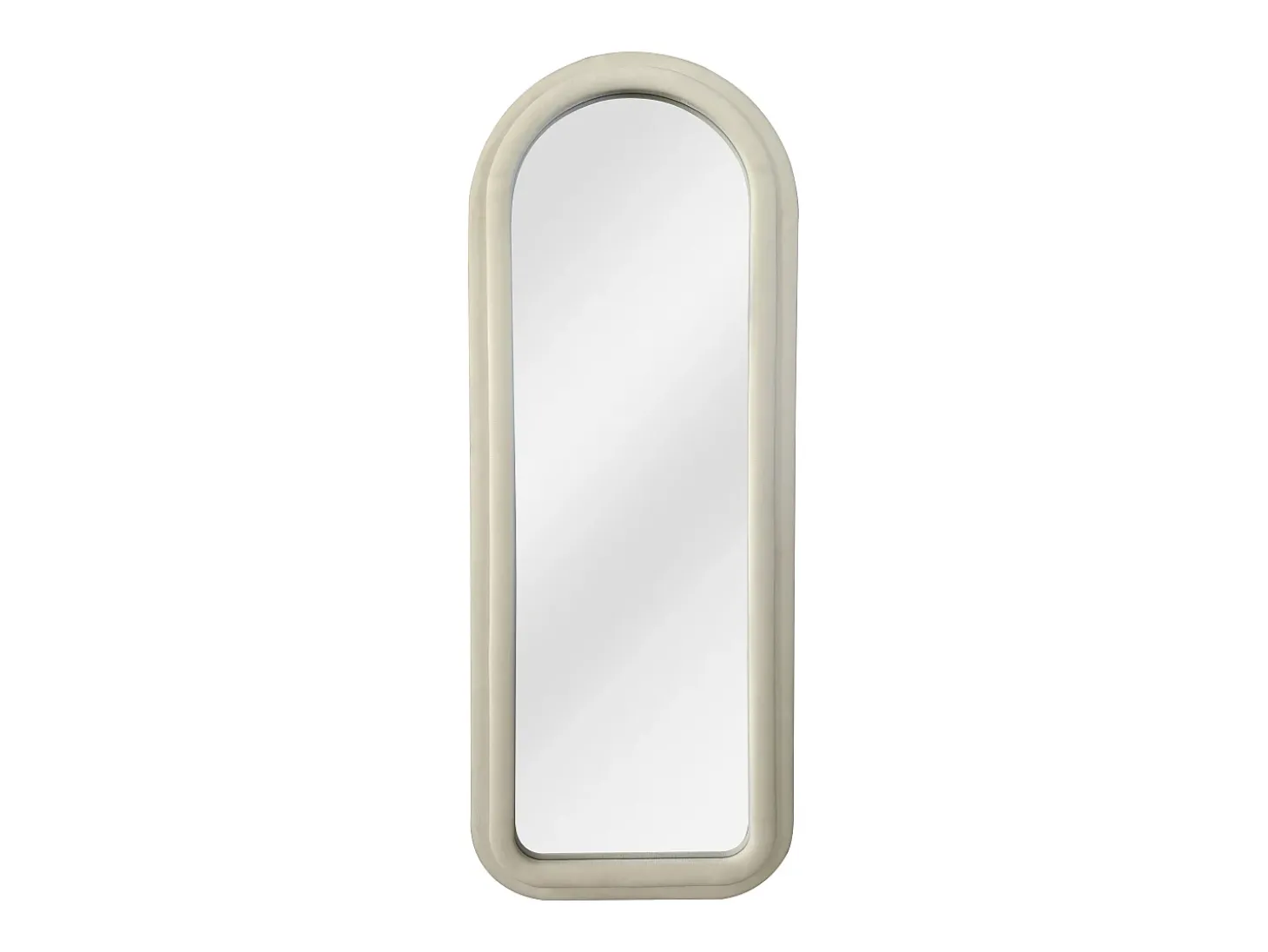 Espelho em arco de veludo, L. 60 x H. 160 cm, Creme RISALI