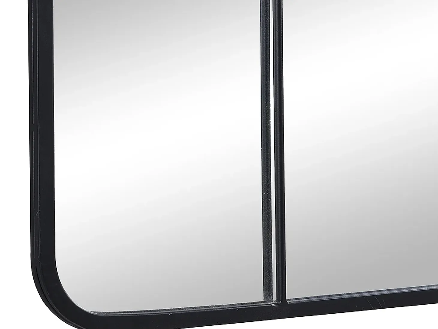 Espelho estilo janela industrial em metal - C. 60 x A. 140 cm - Preto - SCIARA