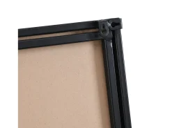 Espelho estilo janela industrial em ferro - C. 140 x A. 75 cm - Preto efeito envelhecido - MAASTRICHT