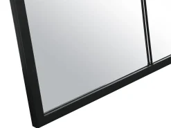 Espelho estilo janela industrial em ferro - C.105 x A.150 cm - Preto - BELLAGIO
