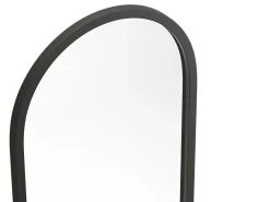 Espelho grande arco em madeira de paulownia C65 x A170 cm preto - SHANGI