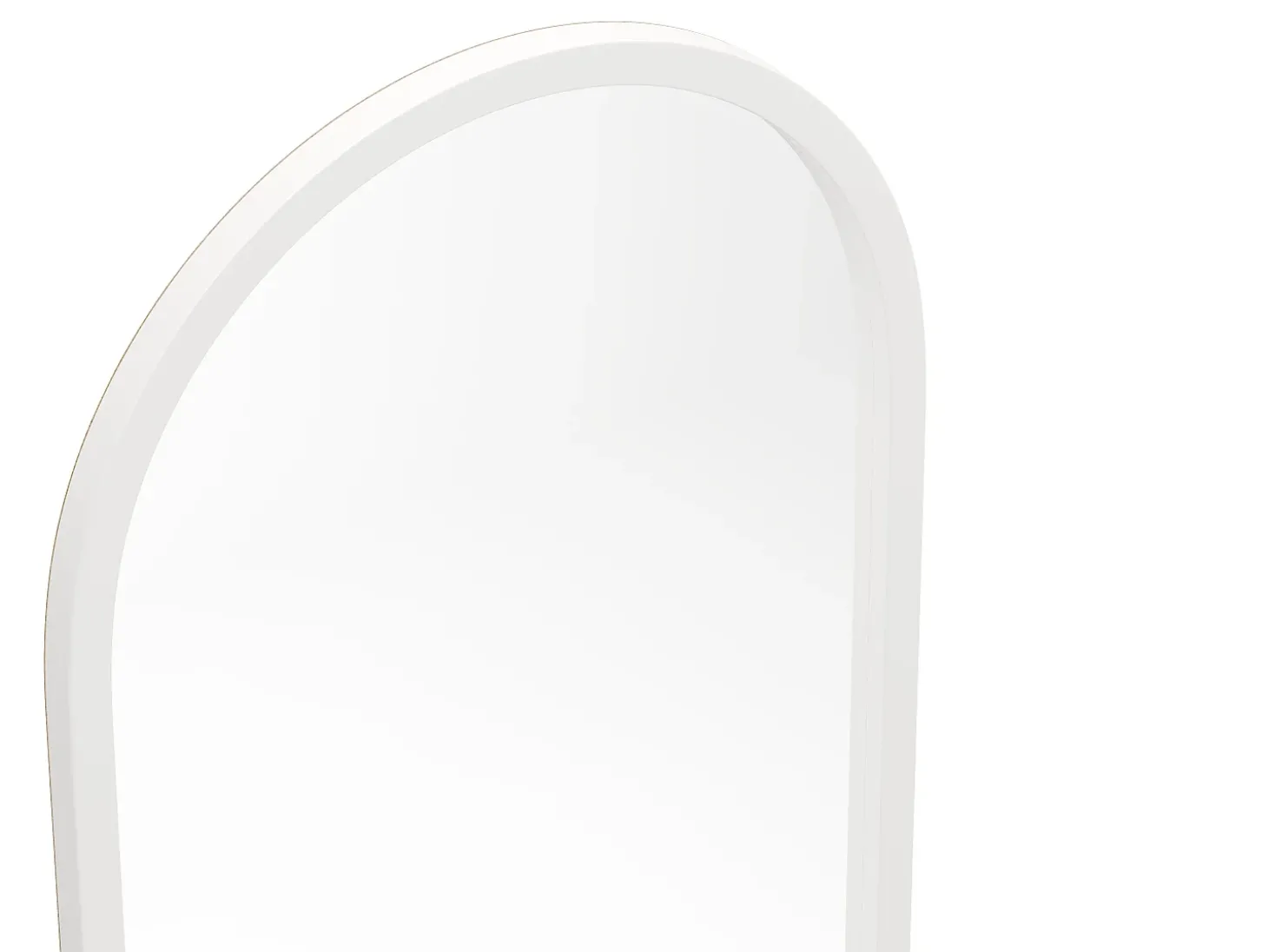 Espelho grande arco em madeira de paulownia C65 x A170 cm branco - SHANGI
