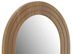 Espelho grande arco em madeira de hévea C70 x A150 cm natural - ANSHUN