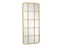 Espelho janela art déco em metal C60 x A140 cm dourado - SCIARA