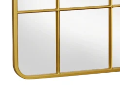 Espelho janela art déco em metal C60 x A140 cm dourado - SCIARA