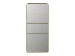 Espelho janela art déco em metal C60 x A140 cm dourado - SCIARA