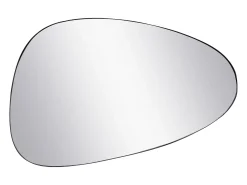Espelho orgânico em metal - L. 72 x A. 35 cm - Preto - MANAROLA