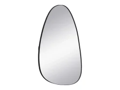 Espelho orgânico em metal - L. 72 x A. 35 cm - Preto - MANAROLA
