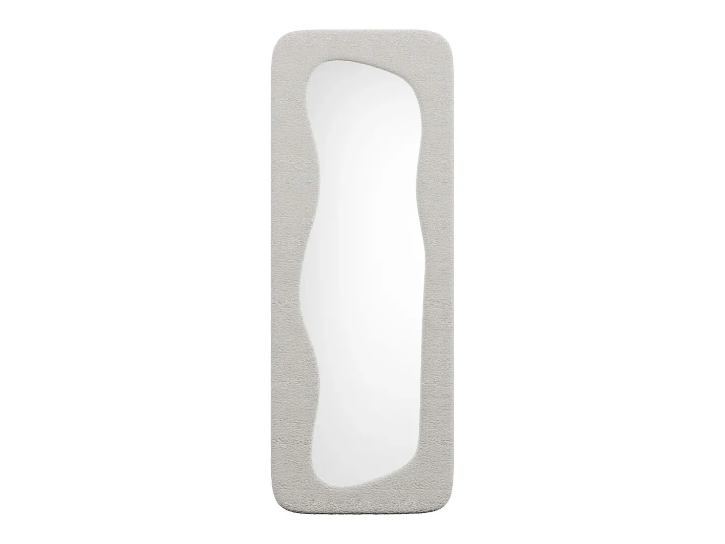 Espelho orgânico em veludo C60 x A160 cm cor creme - HAIMEI