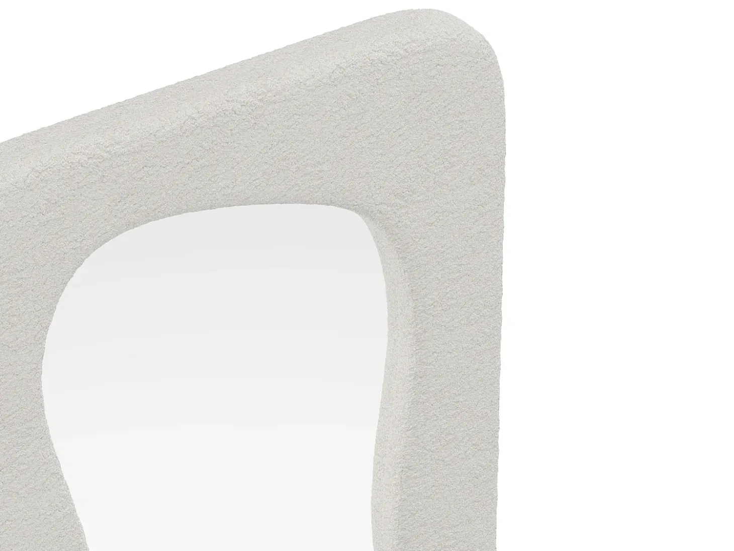 Espelho orgânico em veludo C60 x A160 cm cor creme - HAIMEI