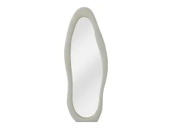 Espelho orgânico em veludo, L. 60 x A. 160, Creme, LAVINA