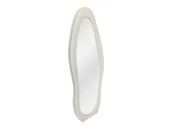 Espelho orgânico em veludo, L. 60 x A. 160, Creme, LAVINA