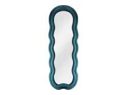 Espelho orgânico em veludo, L. 60 x A. 160 cm, Azul, LINOA