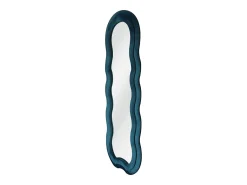 Espelho orgânico em veludo, L. 60 x A. 160 cm, Azul, LINOA