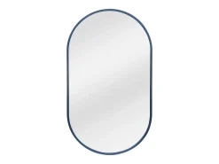 Espelho oval de alumínio - L. 40 x A. 70 cm, Preto, INARA