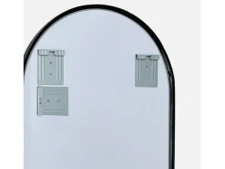 Espelho oval para casa de banho, 50x80 cm, em vidro prateado.