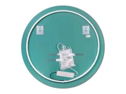 Espelho redondo com iluminação decorativa LED Zeus para banheiro e casa